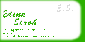 edina stroh business card